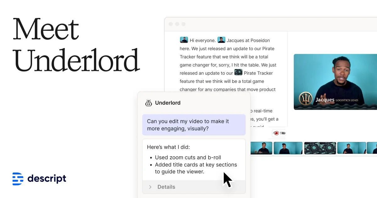 Descript Underlord AI