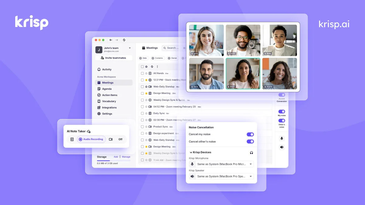 Krisp AI Noise Cancel