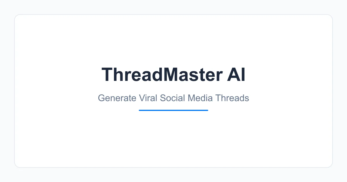 Threadmaster AI