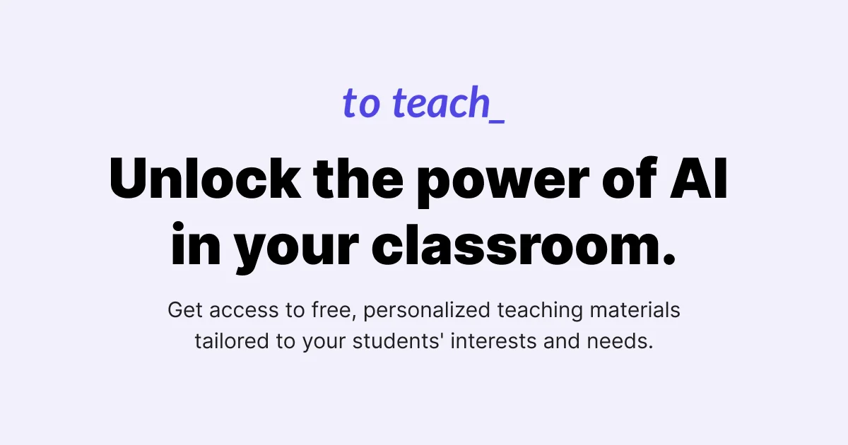 To-Teach AI