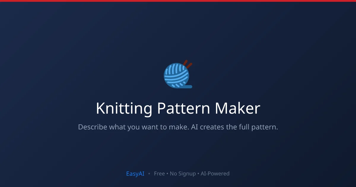 EasyAI Knitting Patterns