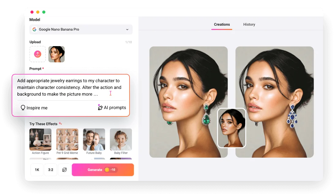 FlexClip AI Virtual Jewelry Try-On