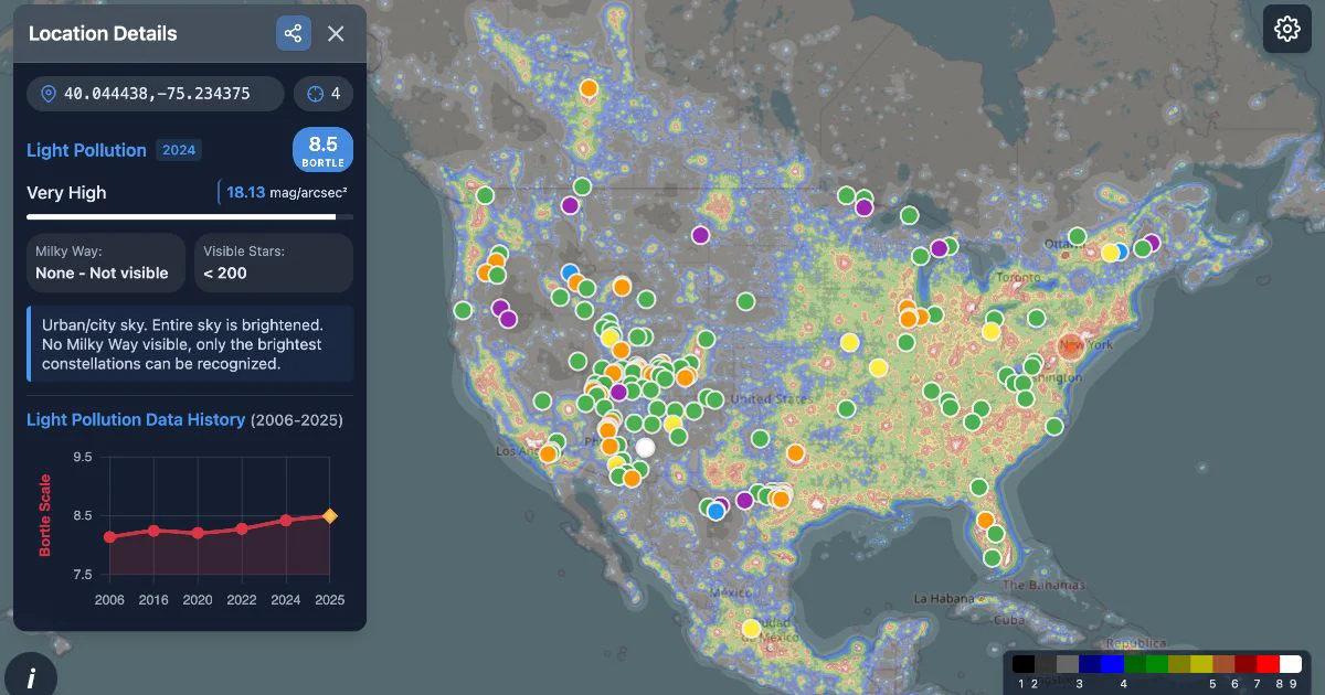 Light Pollution Map