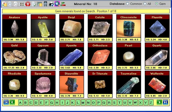 Mineral Search Software