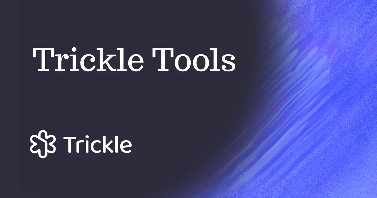 Trickle Recipe Generator