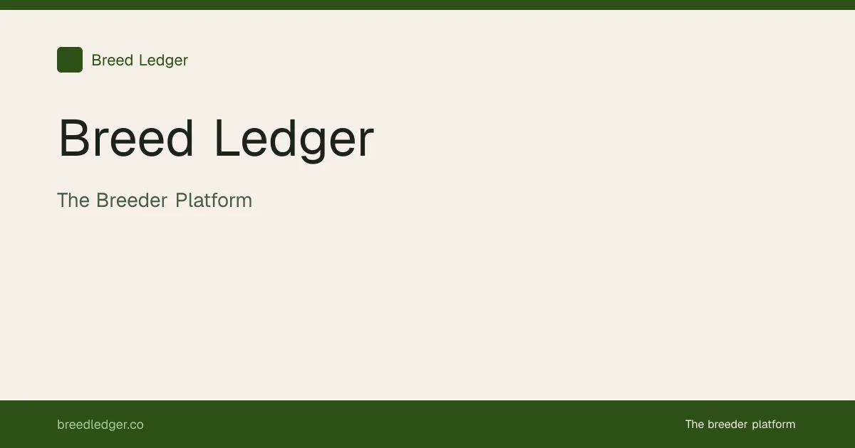 Breed Ledger